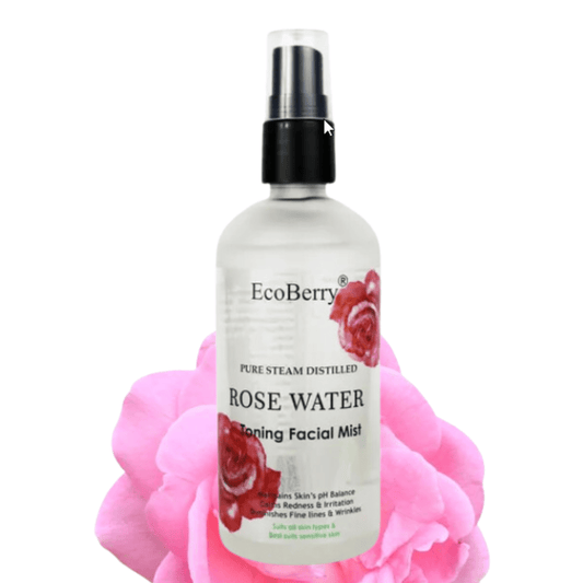 Steam Distilled Rose Water Toning Facial Mist - EcoBerry