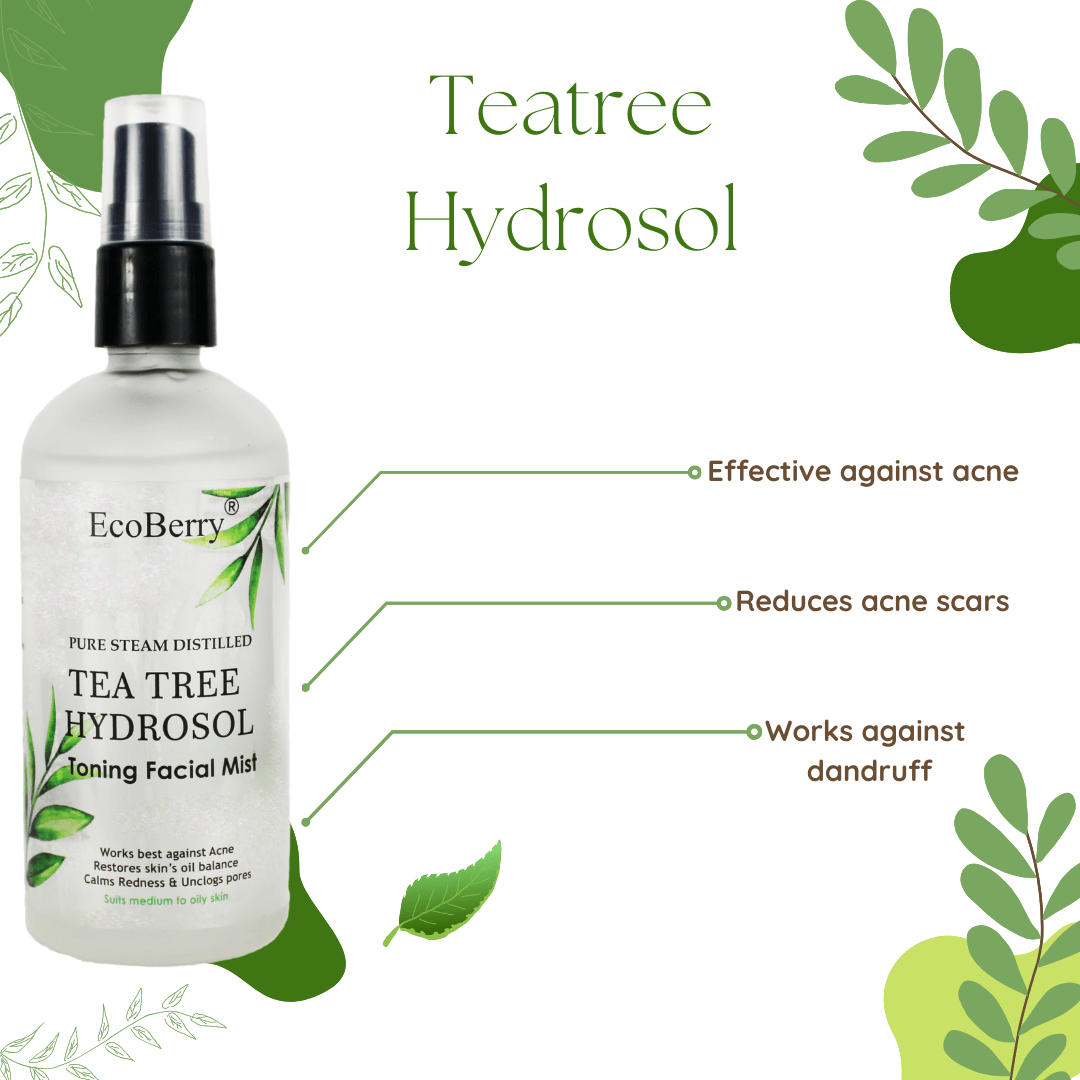 Steam Distilled Tea tree Hydrosol Toning Mist - EcoBerry