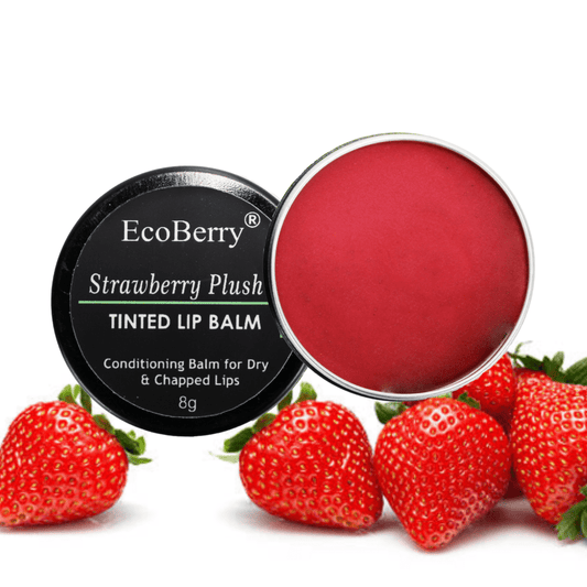 Strawberry Plush Tinted Lip Balm - EcoBerry