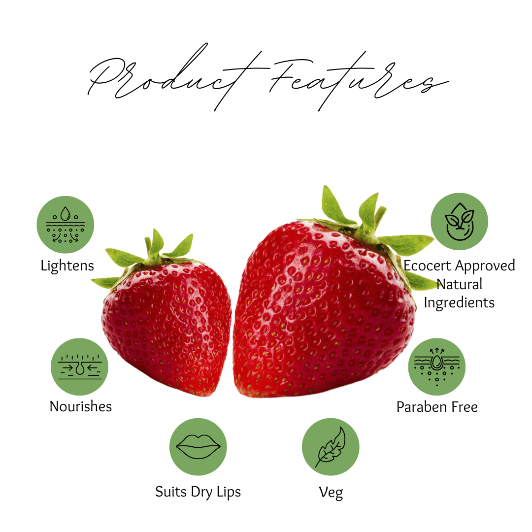 Strawberry Plush Tinted Lip Balm - EcoBerry - Features